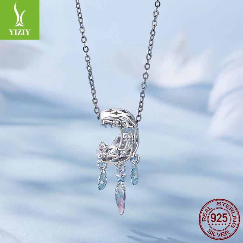 Diy Bracelet Moon Dream Catcher Beaded Charm 925 Silver Beads Jewelry Accessories