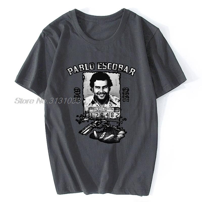 Baumwoll T-Shirt Herren T-Shirt Pablo Escobar El Patron Del Man Lässiges Baumwoll-T-Shirt Harajuku Streetwear Übergröße