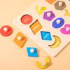 Montessori Wooden Shape Peg Puzzle Fine Motor Skills Color Sorting Board Educational Toy for Kid Classroom Learning Play