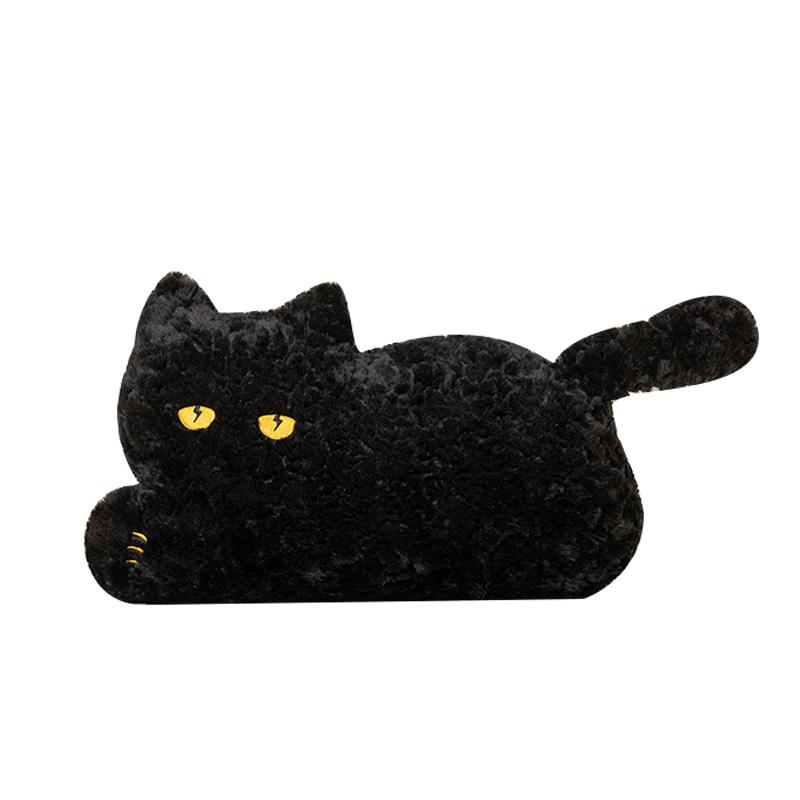 Cute Animal Stuffed Plush Toys Black Cat Husky Home Sofa Cushion Bedroom Lumbar Pillow Gifts For Sleeping Companion Dolls