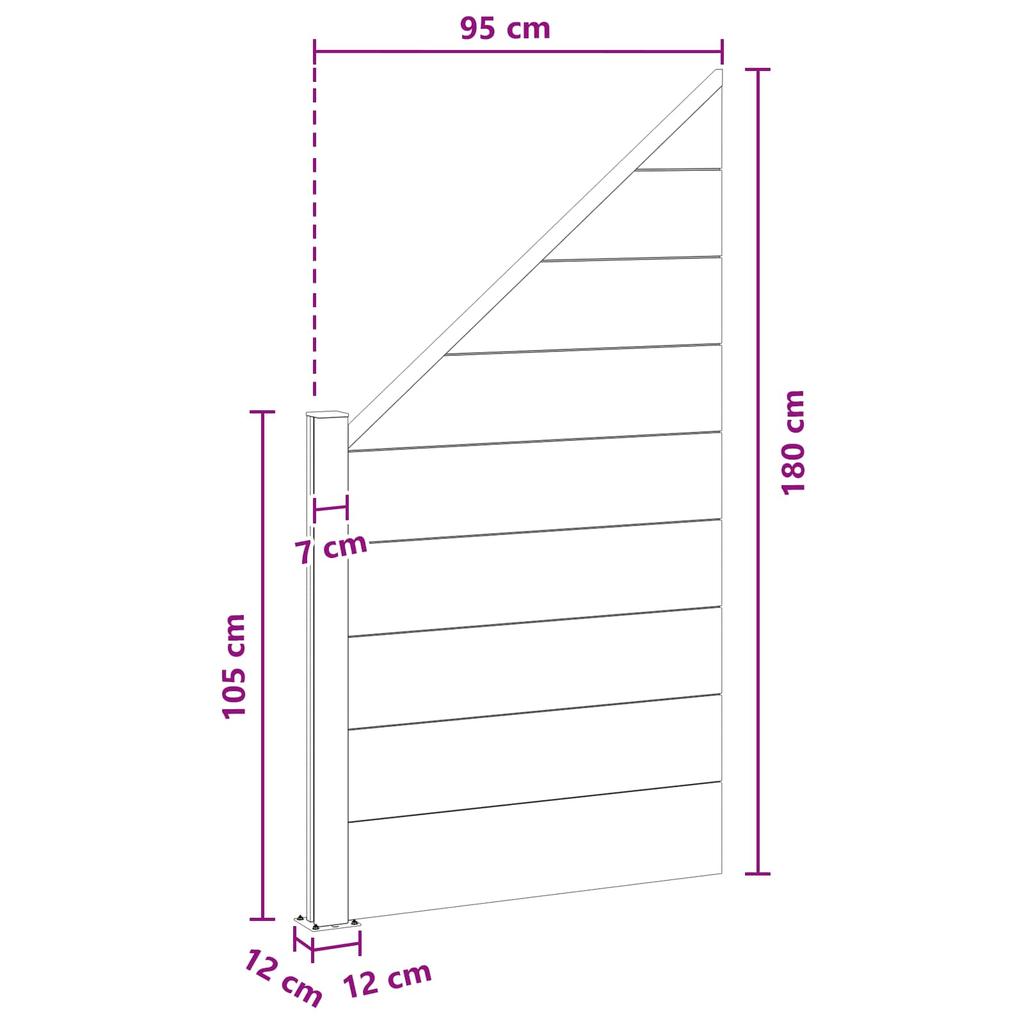 WPC and Aluminum Fence Panel Gray
