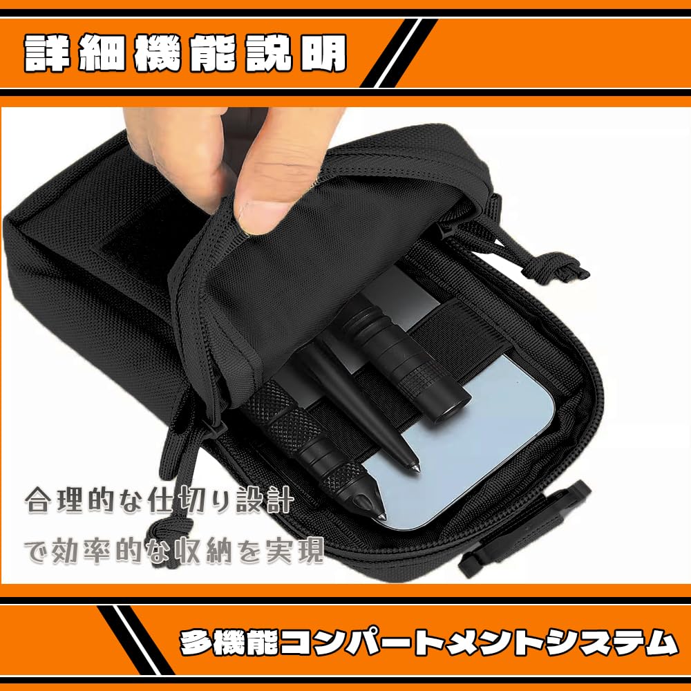 BOOHUQICH Smartphone Waist Small Item Cell School Men's Pouch, Backpack, Belt, Pouch, Storage, Phone, Mountaineering, Water-Repellent, Commuting,