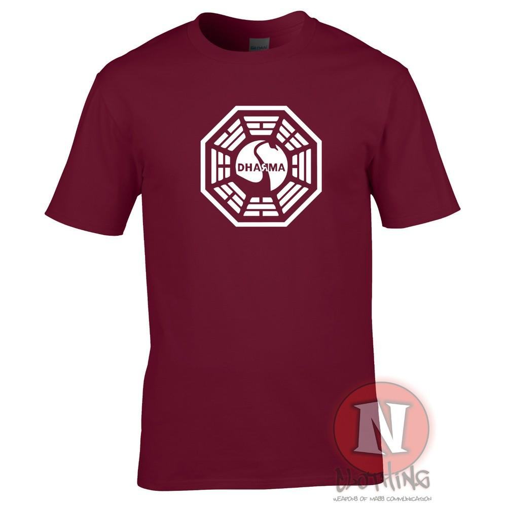 Dharma Initiative TShirt Swan Logo Lost Tv Series Retro Coolness 2XL