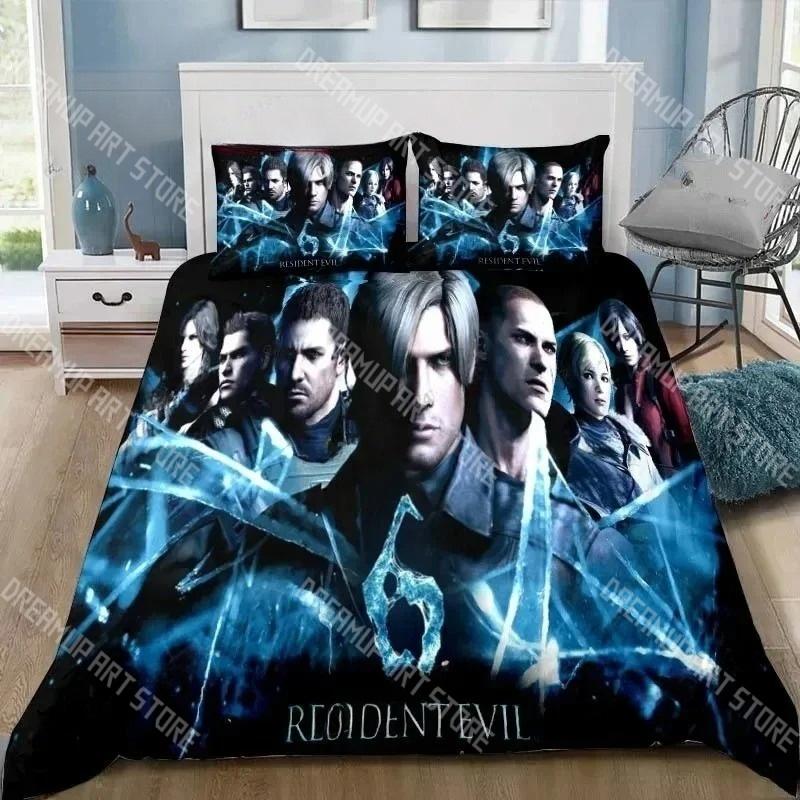 Fashion R-Resident Evil Game Umbrella Bedding Set Single Twin Full Queen King Size Bed Set Kids Bedroom Duvetcover Set