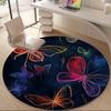 1pc Butterfly Fantasy Office Round Area Rug, Indoor Mat Suitable ForOffice, Under Office Chairs Bedroom Living Room Home Decor, Room Deco  D038