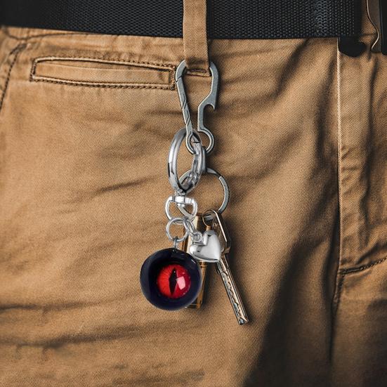 Gothic Horror Keychain Eyeball Charm Handmade Resin Keyring Halloween Inspired Key Chain Backpack Accessories