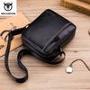 BULLCAPTAIN Pánská crossbody kabelka Pánské kabelky přes rameno Zipy Kabelky Velkokapacitní taška z pravé kůže Pro muže Messenger Tote Bag