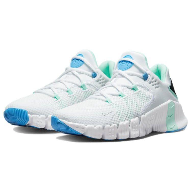 Nike Free Metcon 4 White Mint Foam Women Sneakers University-Blue Metallic-Silver CZ0596-100