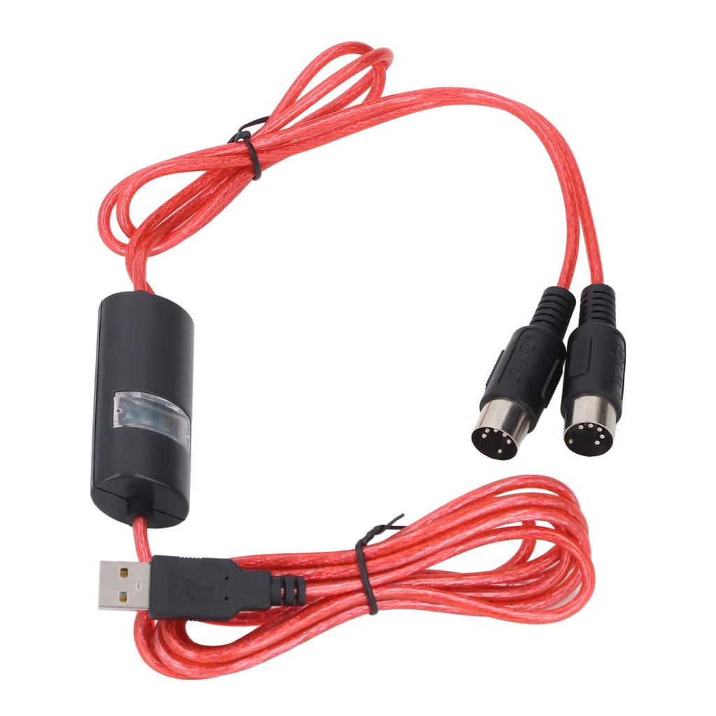 USB to MIDI Cable 5ft USB 5 Pin MIDI Interface Adapter for Music Keyboard Piano to PC Laptop