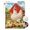DIY Colorful Pearl Diamond Painting Hen And Chicks Kit Pearl Decoration Office Wall Decor