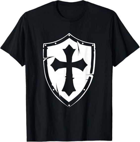 NEW LIMITED Cross Crusader Knights Templar Shield Tee T-Shirt S-3XL