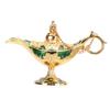 Magic Genie Lamp Exquisite Colorfast Eye Catching Alloy Embossed Pattern Genie Lamp for Bedroom Office