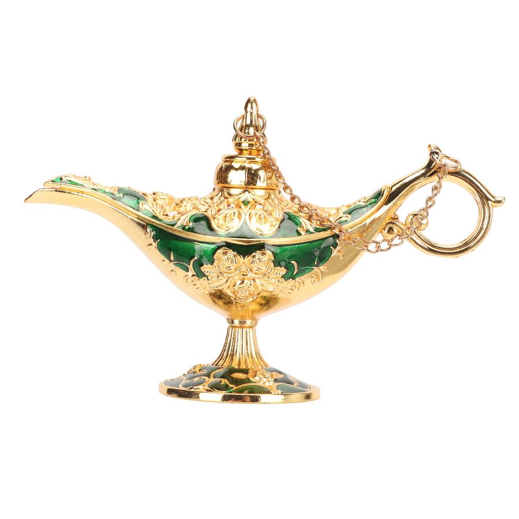 Magic Genie Lamp Exquisite Colorfast Eye Catching Alloy Embossed Pattern Genie Lamp for Bedroom Office