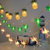 Summer Hawaii Light String Pineapple Flamingo Coconut Tree Light Strings Tropical Fruit Light Kids Hawaiian Birthday Party Decor