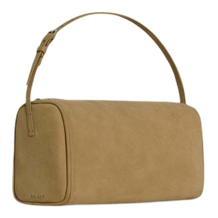 The Row 90er Jahre Abgerundete Kante Lederbesatz Kalbsleder Tragetasche Damen Handtaschen Sand-Grau W1281L651SANDS