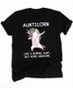 Aunticorn Aunt Gifts New Auntie Birthday Gift Or Sister Gift Black TShirt
