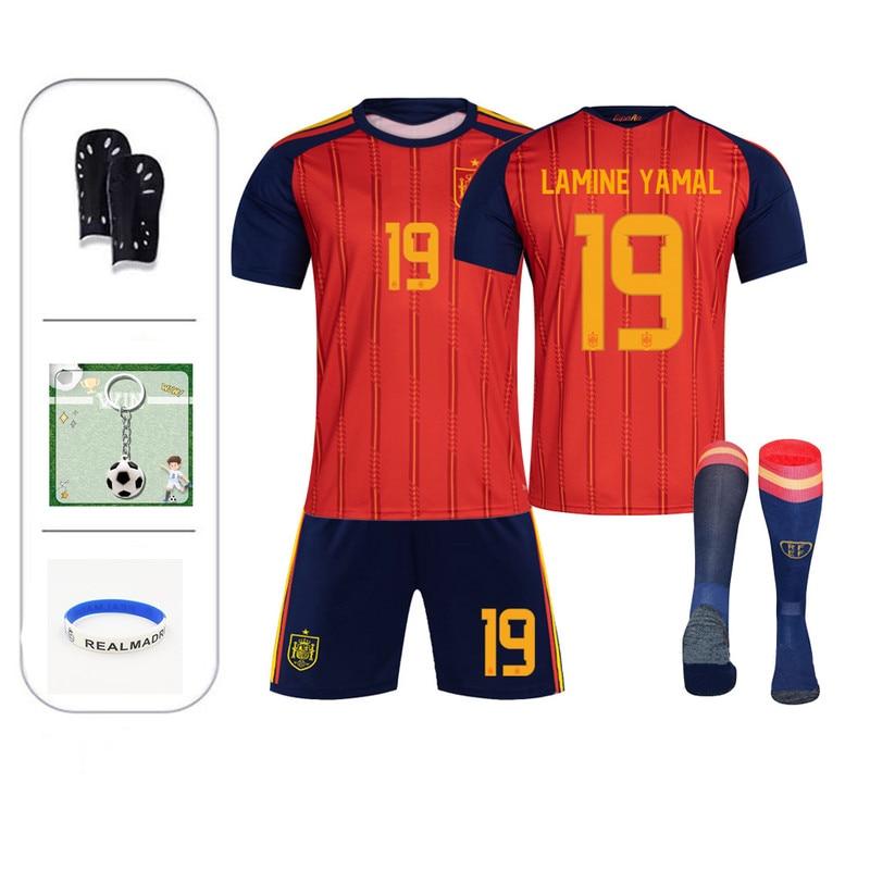 Spānijas futbola t-krekls Nr.. 19 Bērnu