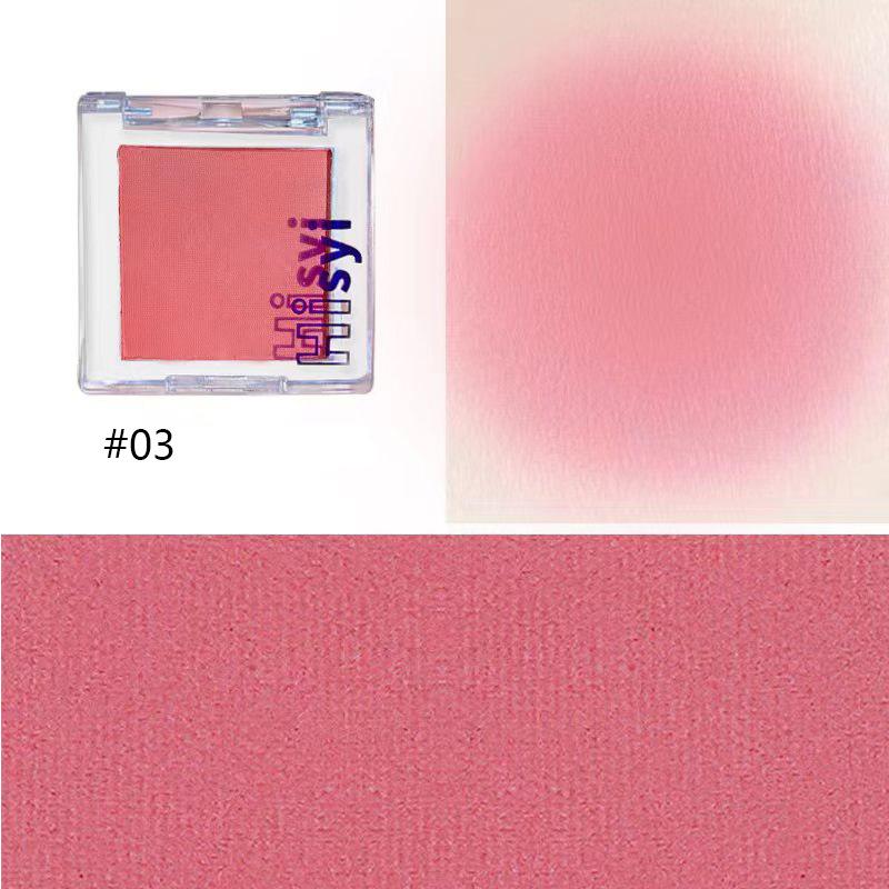 Monochrome Blush Rouge Brightening Matte Nude Makeup Natural Good Temperament Highlight Repair Three-dimensional Eyeshadow Makeup