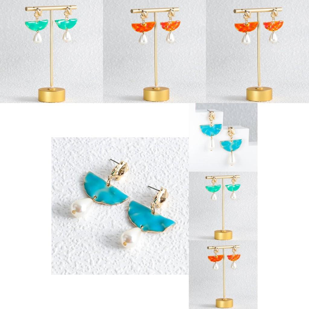 Fashionable Womens Geometric Pearl Earrings Perfect For Birthday Wedding Anniversary Gifts