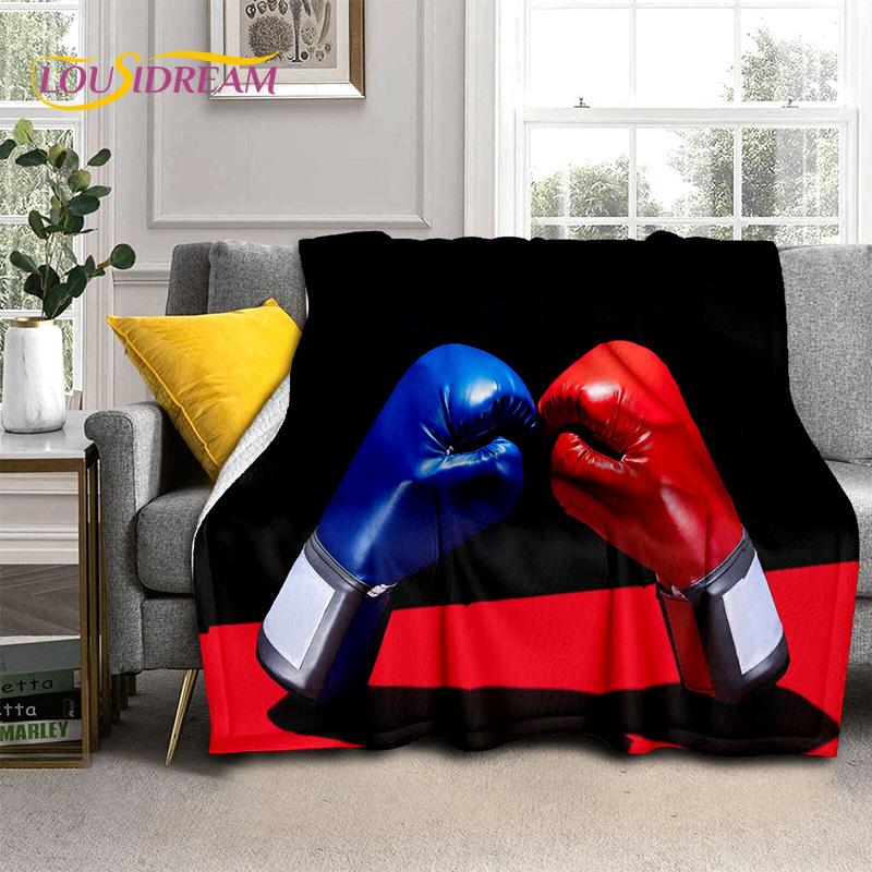 Boxing Gloves 3D Boxer Fight HD Blanket,Soft Throw Blanket for Home Bedroom Bed Sofa Picnic Travel Office Rest Cover Blanket Kid