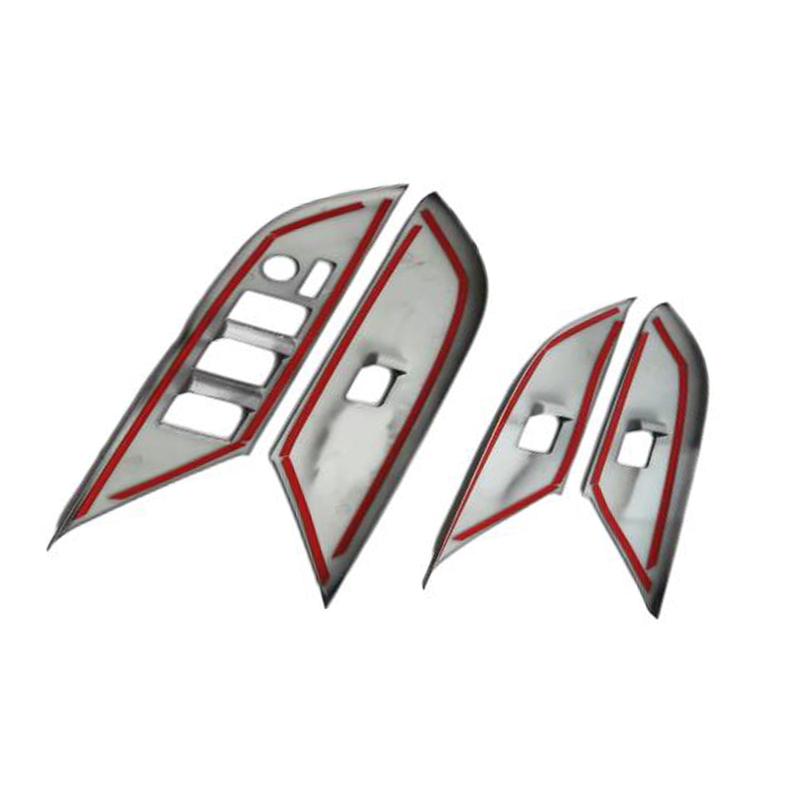 Car Window Glass Lift Switch Button Trim Cover Panel Adjust Cover For Toyota Hilux Hilux REVO 2024-2025 Interior Accessories