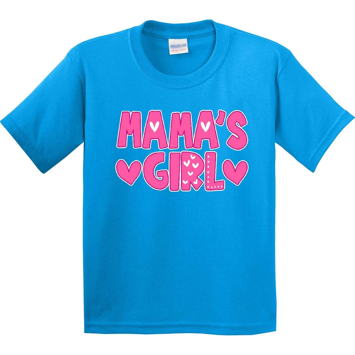 Inktastic Mama s Girl Pink With Hearts Youth T-Shirt Family Girls Mama Mother 120