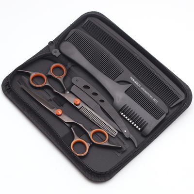 Tijeras de Peluquería 6" Japón Tijeras de Peluquería Profesionales Negras Tijeras de Corte de Cabello Salón Tijeras de Entresacar Corte de Cabello
