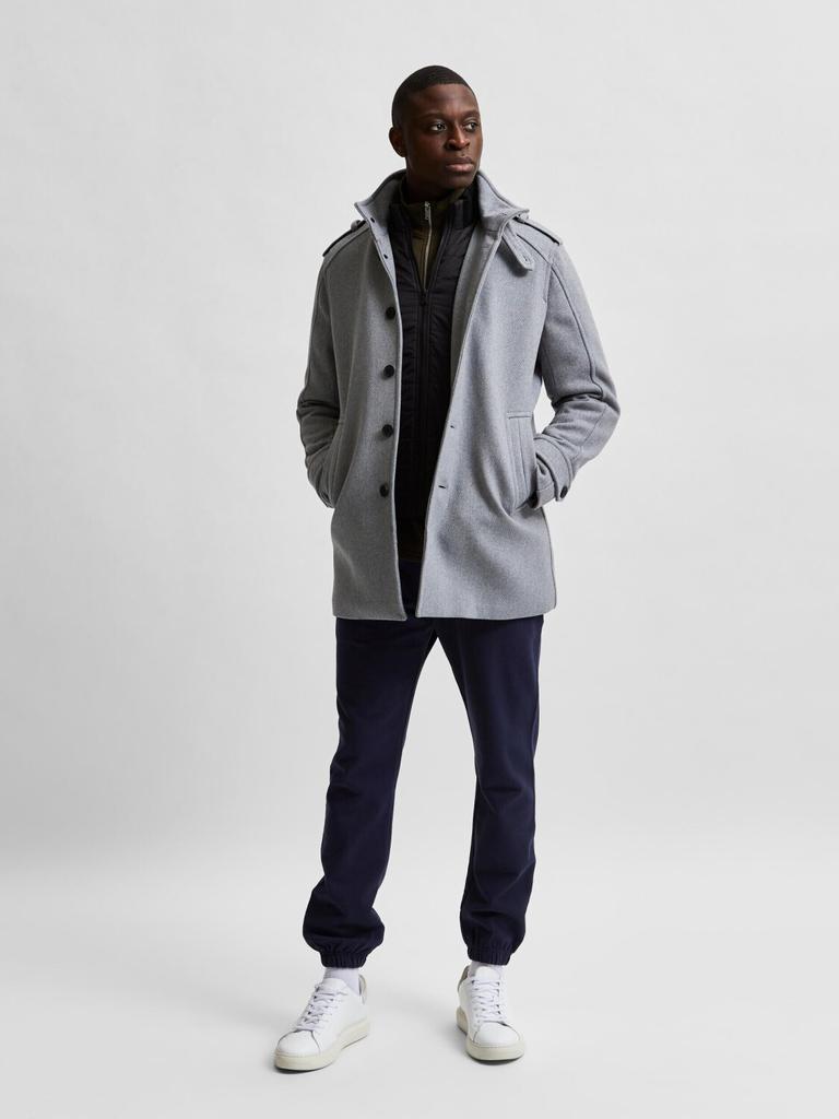 Coat Selected Slhnoah W Coat B Noos (16081429) Grey Melange