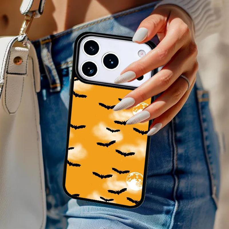 Twilight Bat Halloween Phone Case For iPhone 17 Air 14 15 13 12 Max Cover For Apple 16e 11 Pro Max Plus Coque