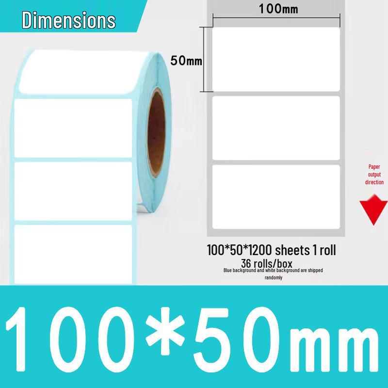 Three-Proof Thermal Label Paper 100x100mm & 70x20mm - Customizable for Label Printing