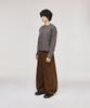 SIGNATURE Curved Corduroy Elastic Pants [Brown]