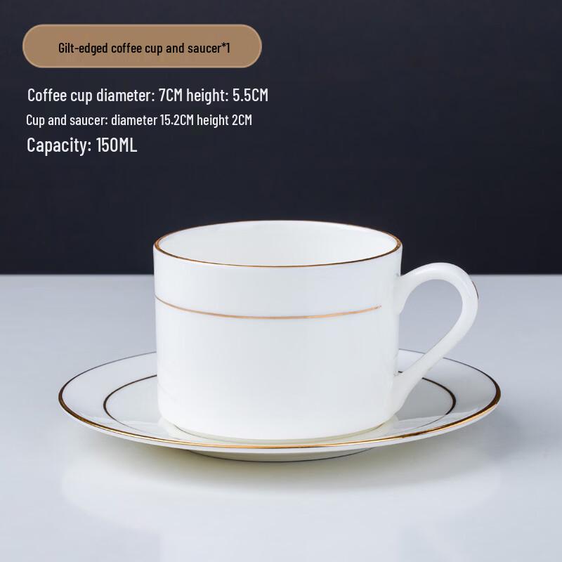 

Jingdezhen Hand-Painted Gold Bone China Mug Set
