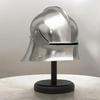 Medieval Steel Helmet Handmade Knight Armor Helmet with Stand Collectible Metal Helmet for Display Cosplay Gift