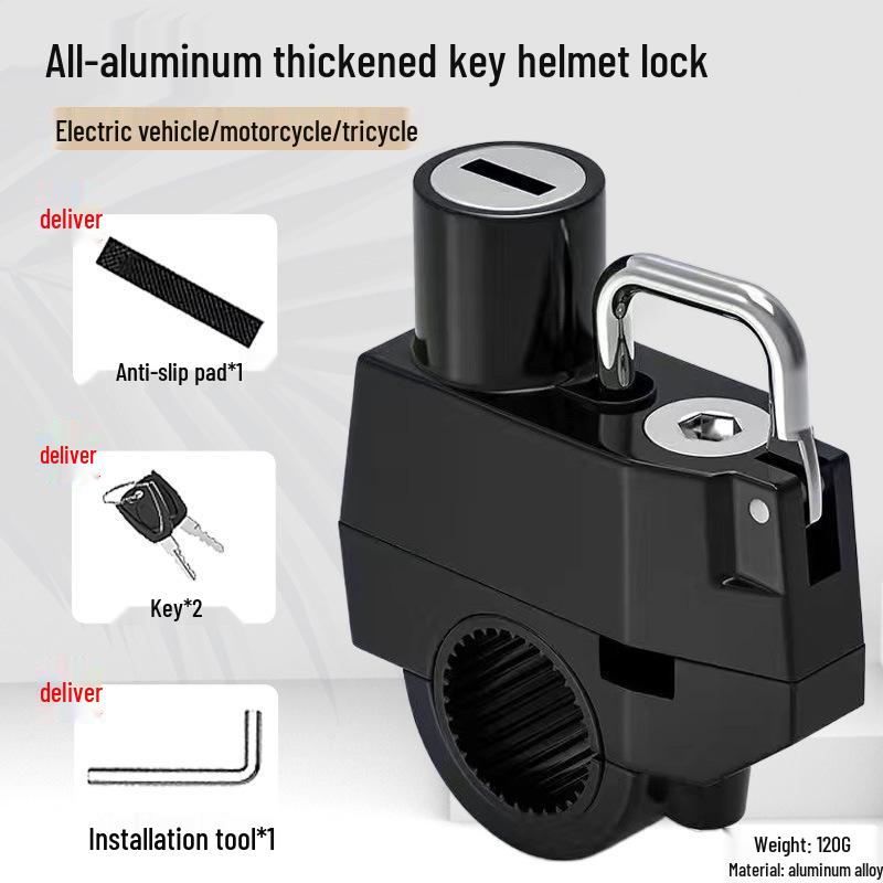 Anti-Theft Electric Bike Helmet Lock - Pry-Proof Fixed Hook for Bicycles