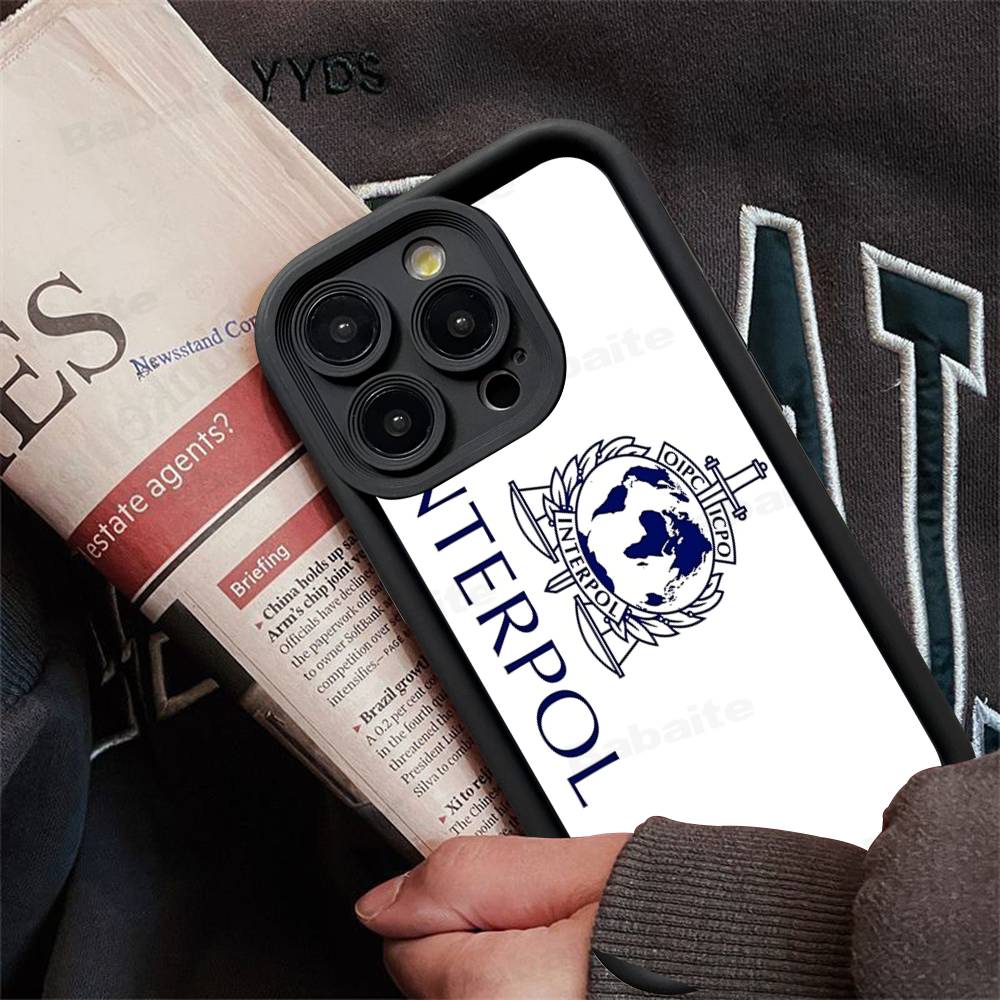

I-Interpol For iPhone 17 Pro Max 16 15 14 13 12 11 Plus Black Soft Phone Cover iPhone 14pro max