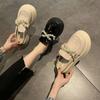 Fashion Round Toe Woman Mules Slippers Elegant and Fashionable Sandals Summer 2025 Slides Designer Luxury Small Size Pvc Shoes for Women