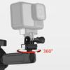 Heavy Duty Motorcycle Camera Clamp Double Ball Head Handlebar Mount Adjustable Angle Bike Mount For Adventure Filming