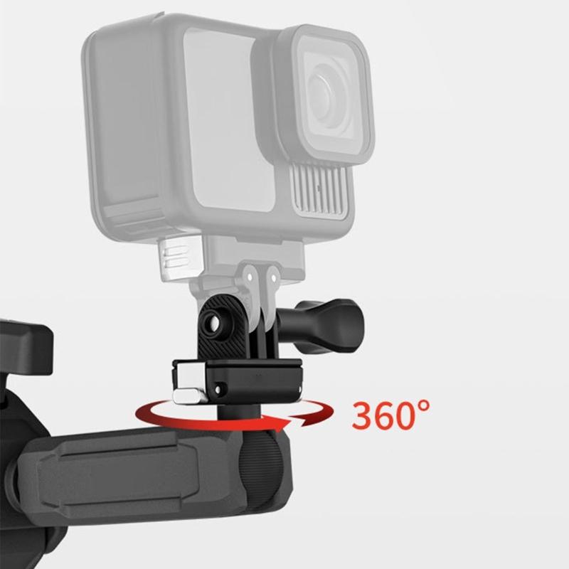 Heavy Duty Motorcycle Camera Clamp Double Ball Head Handlebar Mount Adjustable Angle Bike Mount For Adventure Filming