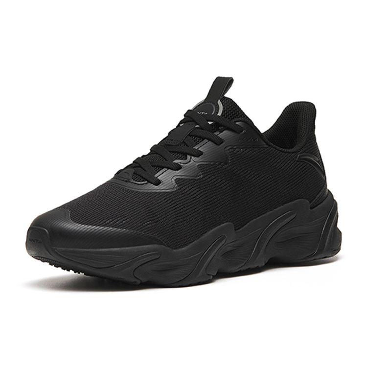 Anta Not Stop Cushioning Mesh Breathable Low Top Running Shoes Men sneaker Black 112245523-11