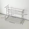 Minimalist Double-layer Storage Rack for Bathroom Sink for Storing Cosmetics Shower Gel Toiletries, Drainage Rack Storage Rack