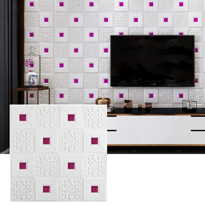Samolepky na stěnu pěnový stropní panel 70X70CM Samolepicí samolepicí 3D vodotěsná tapeta na střechu Pro dětský pokoj Obývací pokoj Velká velikost