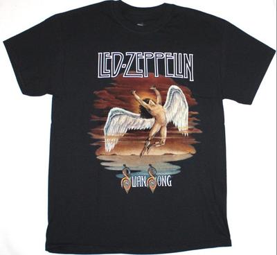 LED ZEPPELIN SWAN SONG NOWA CZARNA Koszulka Topy koszulki Męska Damska