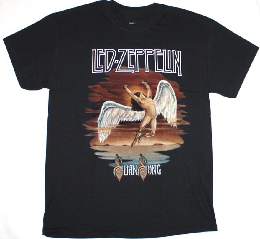 

LED ZEPPELIN SWAN SONG НОВАЯ ЧЕРНАЯ Футболка Топы футболки Мужская Женская S