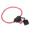 10 Stück DC 12V 40A Standard Flachsicherung Inline Sicherungshalter Spritzwassergeschützt für Auto Motorrad