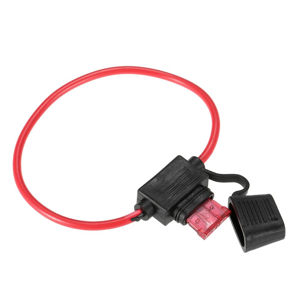10 Stück DC 12V 40A Standard Flachsicherung Inline Sicherungshalter Spritzwassergeschützt für Auto Motorrad