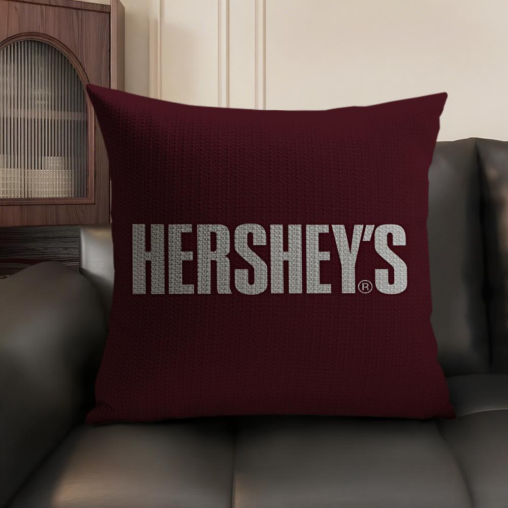 Sweet Food Anime H-Hersheys Pillow Case Double-Sided Printing Short Plush Sofa Cushion Cover Bedroom Bedside Pillow