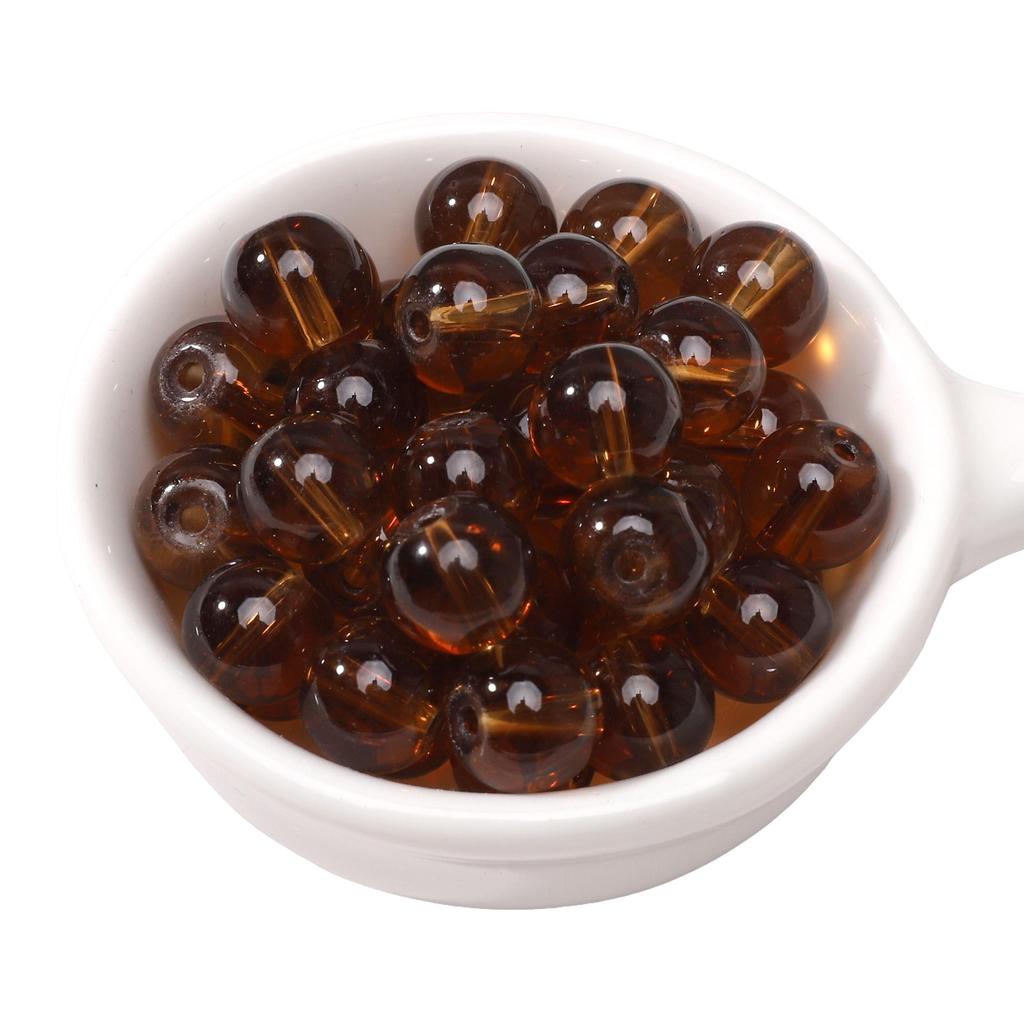 20-50Pcs High Transparency Glass Beads Loose Spacer Beads for Jewelry Making DIY Bracelet Necklace