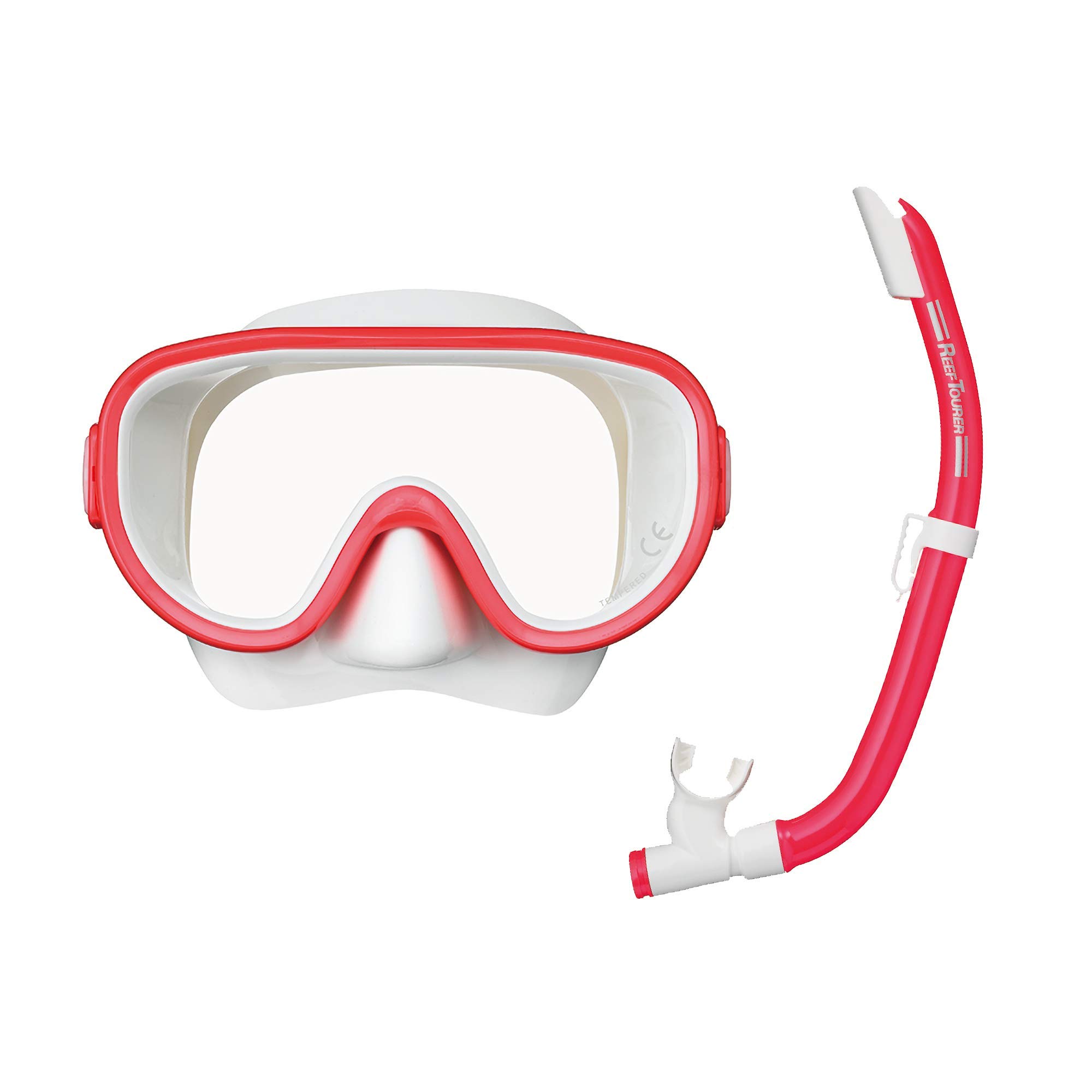 

REEF TOURER Маска для снорклинга Белый Неон RC0103 Набор из 2 предметов, Силикон, Коралл,