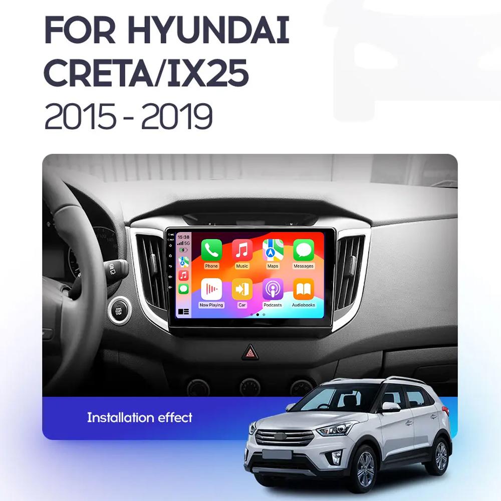 Android 14 Car Radio For Hyundai Creta Ix25 2015-2018 Multimedia Video Player GPS 4G Wireless Carplay Auto Stereo RDS Head Unit