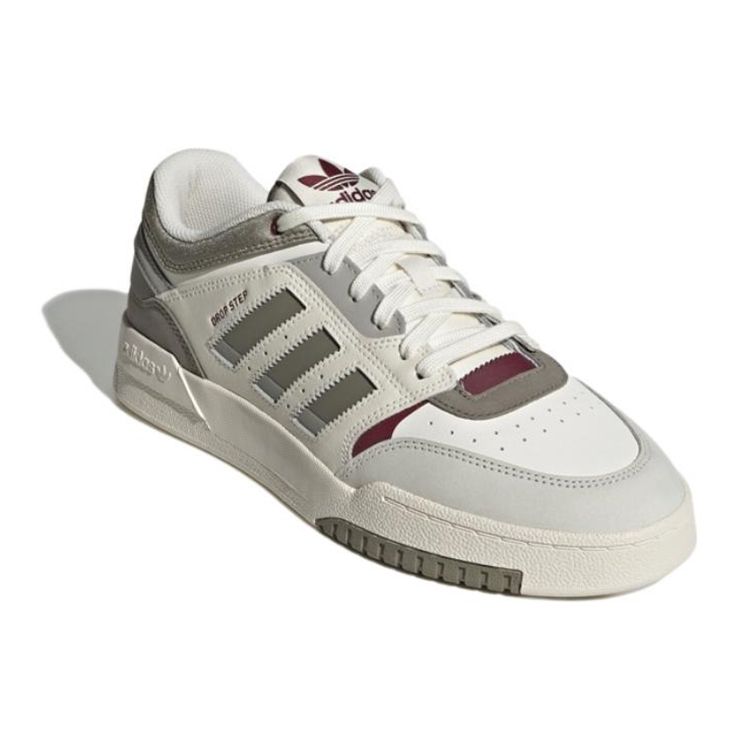 Adidas Originals Drop Step Low Leather Suede Retro Non-Slip Durable Lightweight Low-Top Skate Shoes Unisex sneaker White Green GW9734
